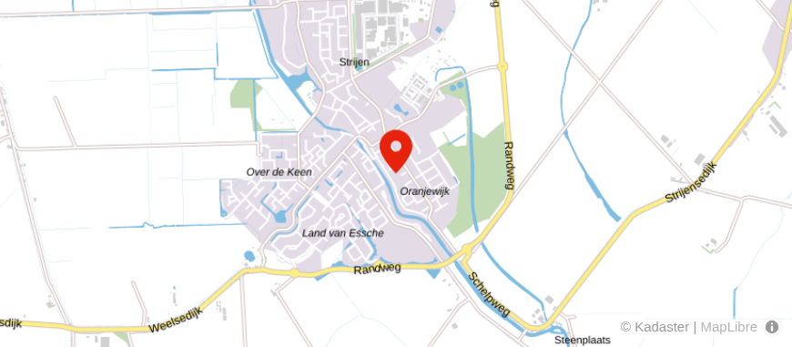 Locatie van Van der Kuijp Notariaat Strijen
