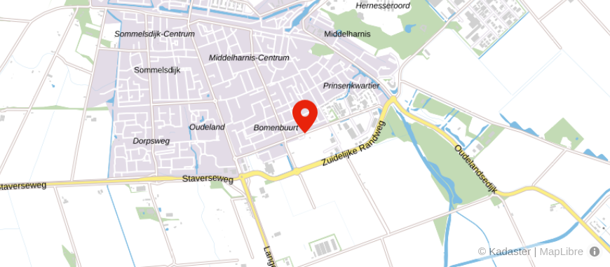 Locatie van Rabobank Middelharnis