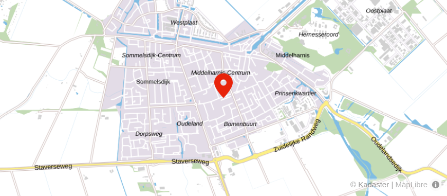 Locatie van Visser & Visser Middelharnis