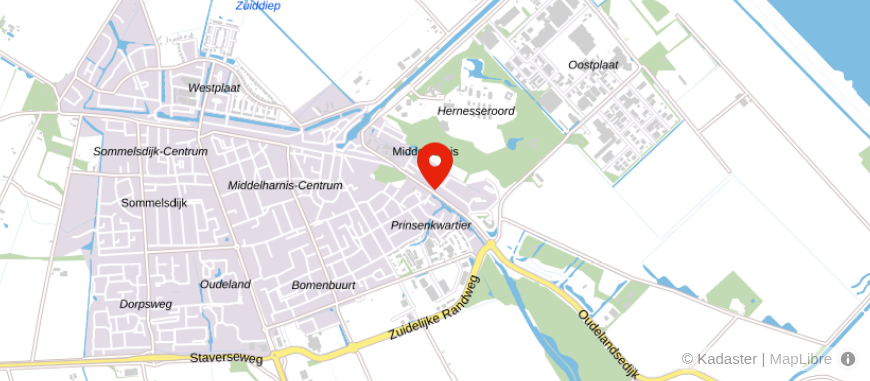 Locatie van OkeeAdvies Middelharnis