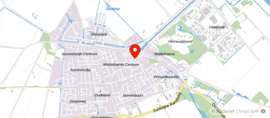 Locatie van Van Bruggen Middelharnis