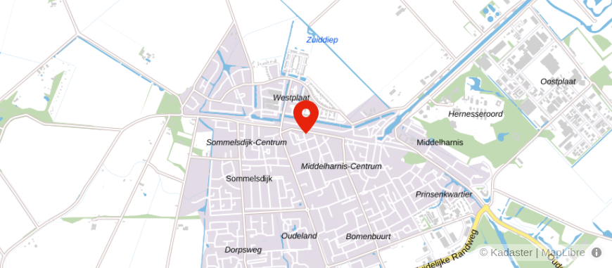 Locatie van De Hypotheker Middelharnis