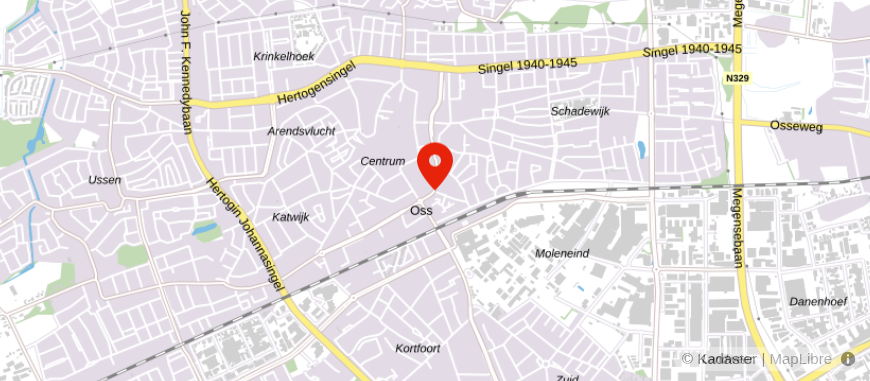 Locatie van Claeren Oss