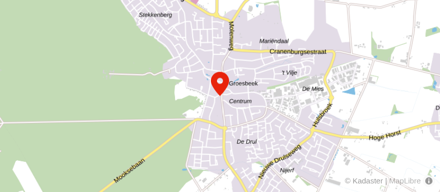 Locatie van ASN Bank Groesbeek