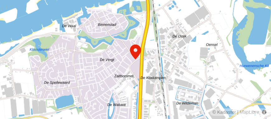 Locatie van De Hypotheekshop Zaltbommel
