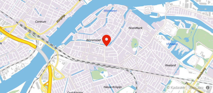 Locatie van Ooms Makelaars Dordrecht