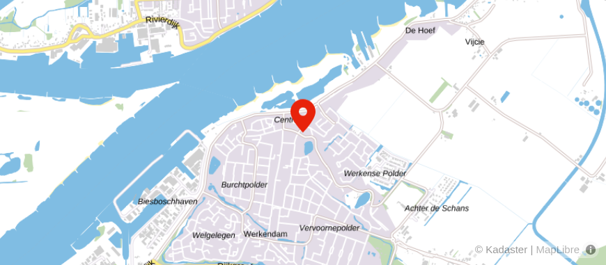 Locatie van Hofstede Makelaardij Werkendam