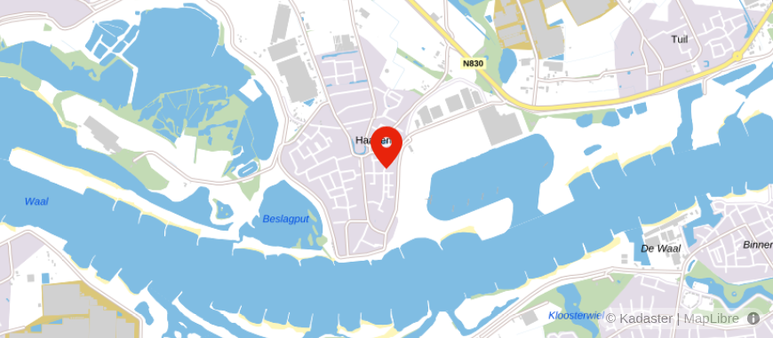 Locatie van Administratiebureau Haaften