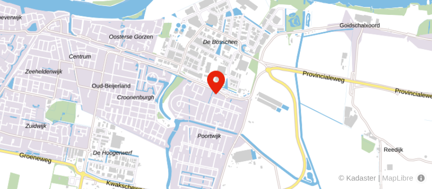 Locatie van wegwijs in pensioen