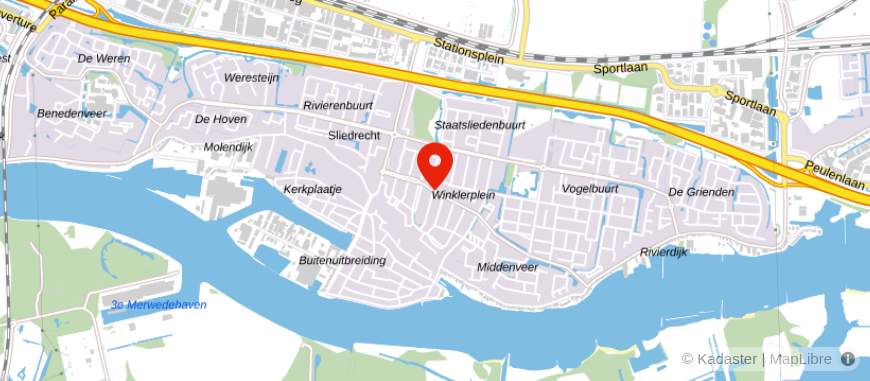 Locatie van Fidus Sliedrecht