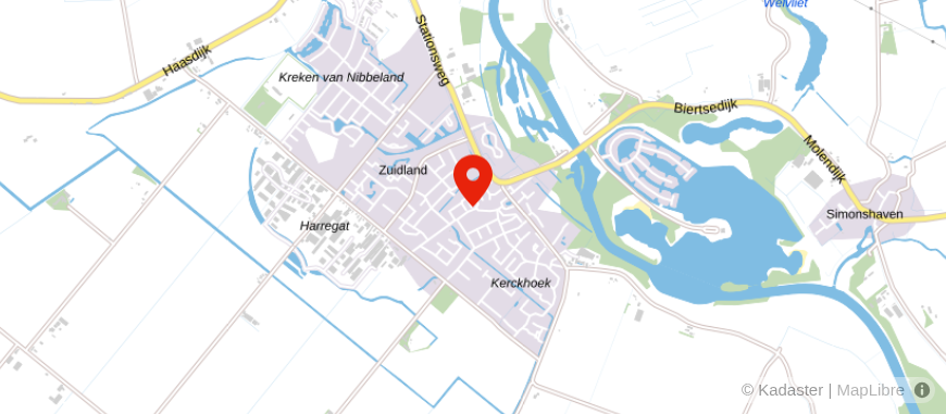 Locatie van De Hypotheekshop Zuidland