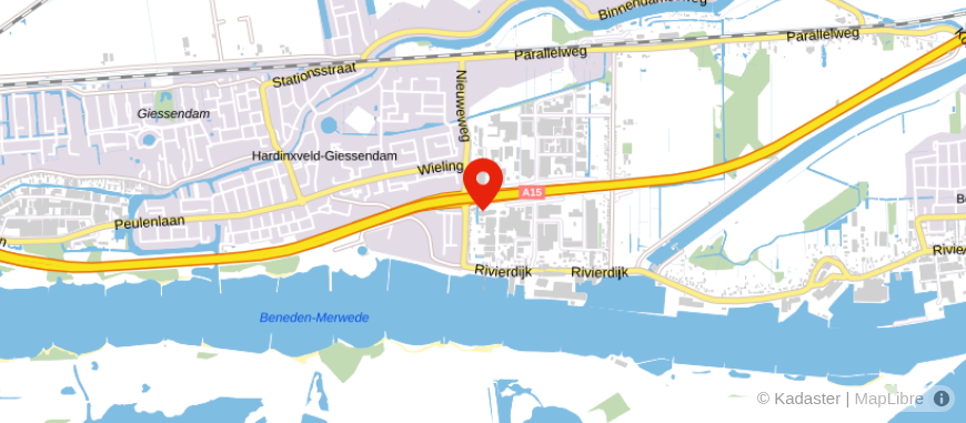 Locatie van Financieel Fit | Hardinxveld-Giessendam