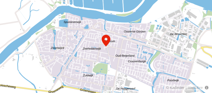 Locatie van Ooms Financieel Adviseurs Hoeksche Waard