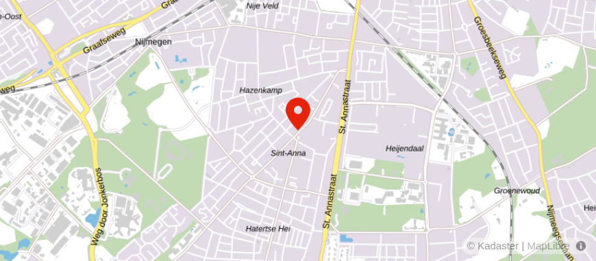 Locatie van Rob Disbergen Makelaars Nijmegen
