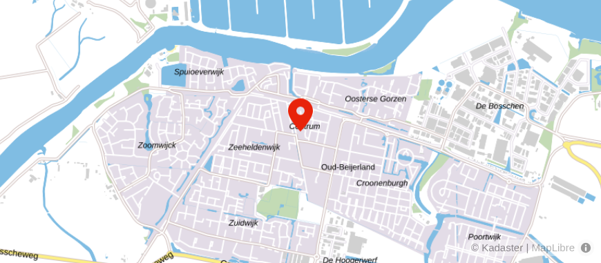 Locatie van Q Makelaars Hoeksche Waard