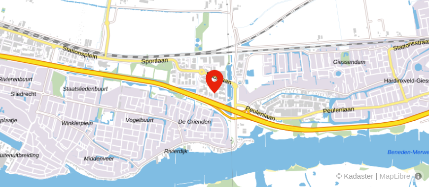 Locatie van Moore DRV - Sliedrecht