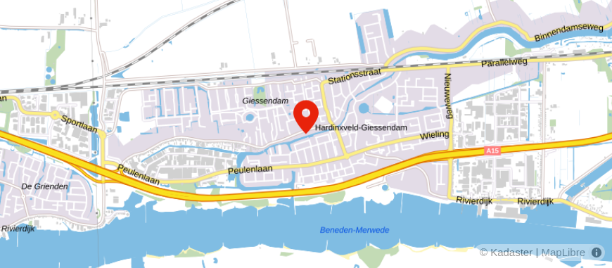 Locatie van Moore DRV - Hardinxveld-Giessendam