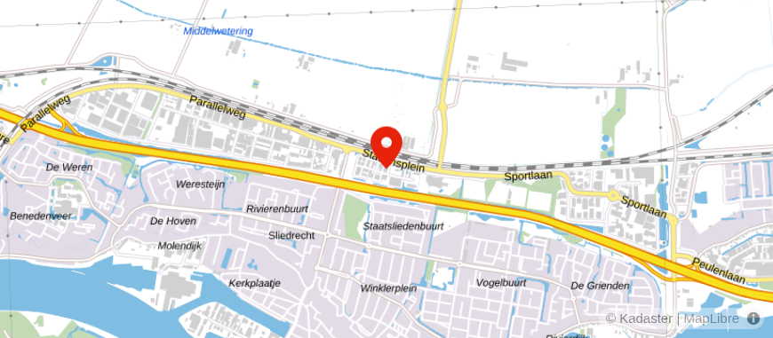 Locatie van Univé Sliedrecht