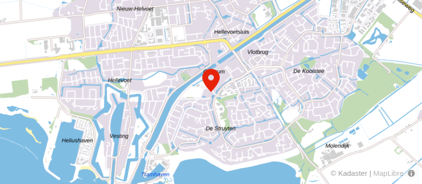 Locatie van Univé Hellevoetsluis