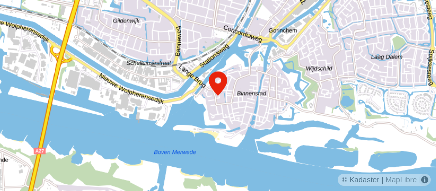 Locatie van Hofstede Makelaardij Gorinchem