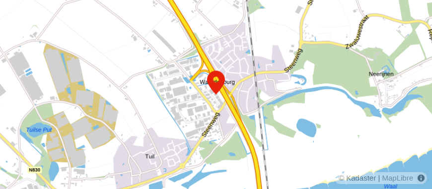 Locatie van Quintes Rivierenland