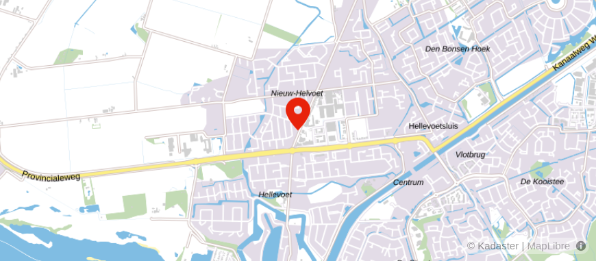 Locatie van Van Bruggen Hellevoetsluis
