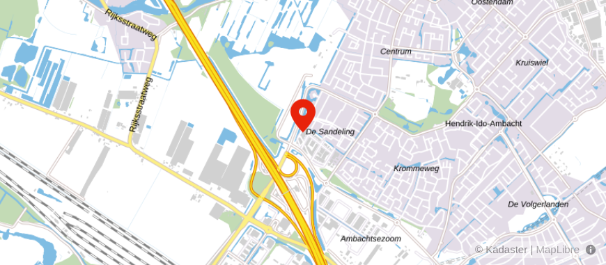 Locatie van De Scheidingsplanner Zwijndrechtse Waard