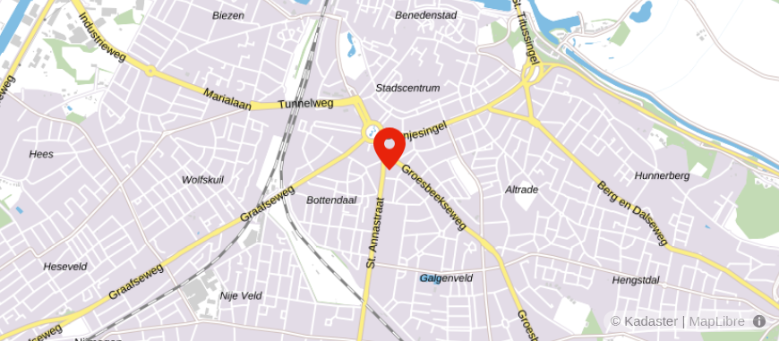 Locatie van De Hypotheekshop Nijmegen Annastraat