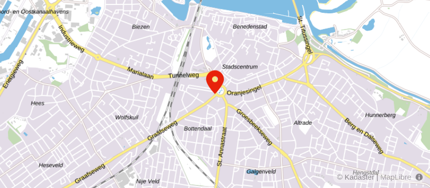 Locatie van VvAA Nijmegen