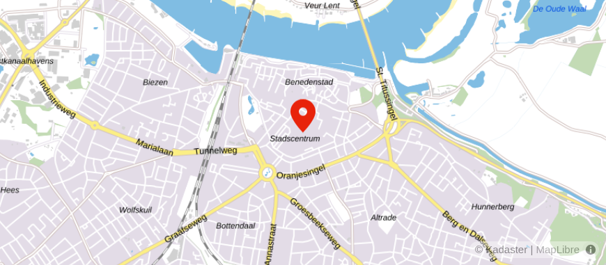Locatie van ING Bank Nijmegen
