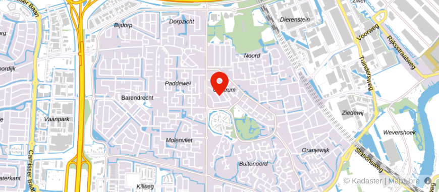 Locatie van Q Makelaars Barendrecht