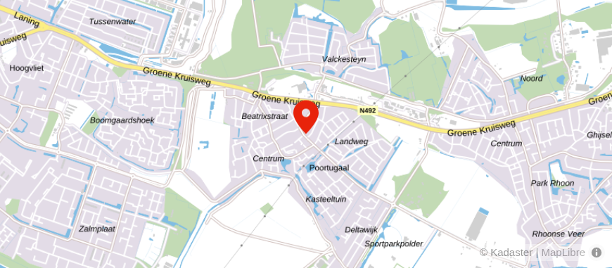 Locatie van Van Bruggen Poortugaal - Hoogvliet