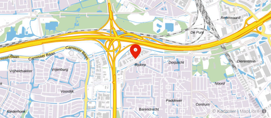 Locatie van Notariskantoor Bijdorp Barendrecht