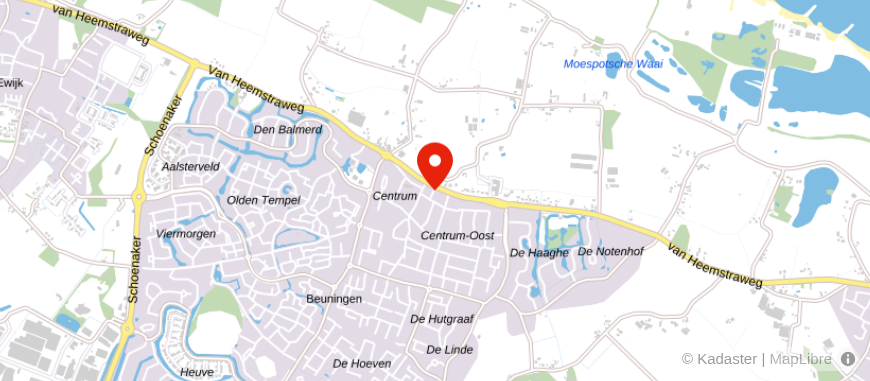 Locatie van Hans Janssen Garantiemakelaars Beuningen