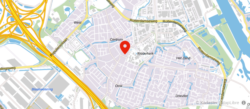 Locatie van De Hypotheker Ridderkerk