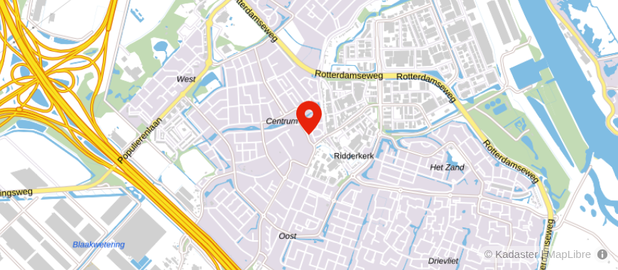 Locatie van De Hypotheekshop Ridderkerk