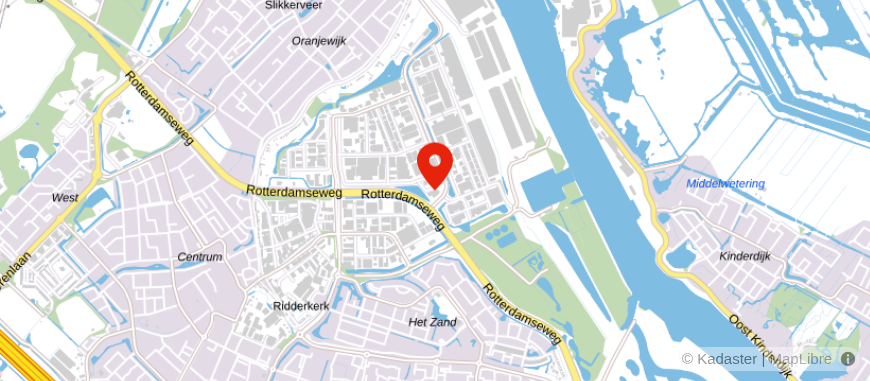 Locatie van Van Bruggen Ridderkerk