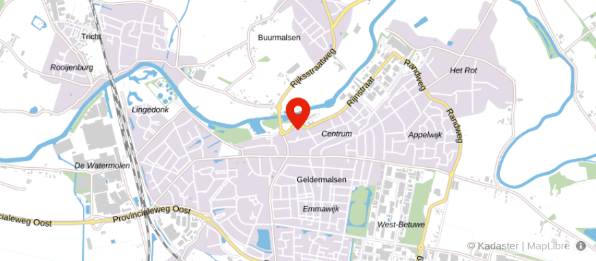 Locatie van De Hypotheker Geldermalsen