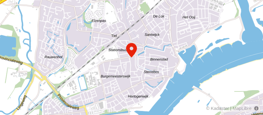 Locatie van Dolron Rivierenland Makelaars