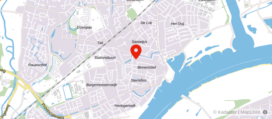 Locatie van ASN Bank Tiel