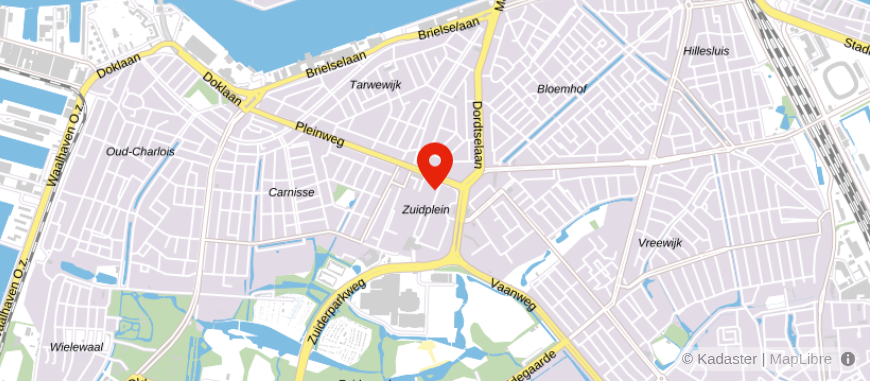 Locatie van De Hypotheker Rotterdam Zuidplein