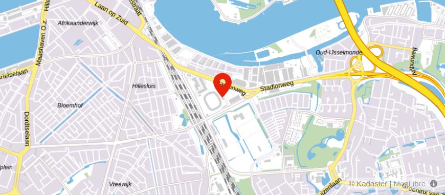 Locatie van Univé Het Groene Hart Clubhuis De Kuip