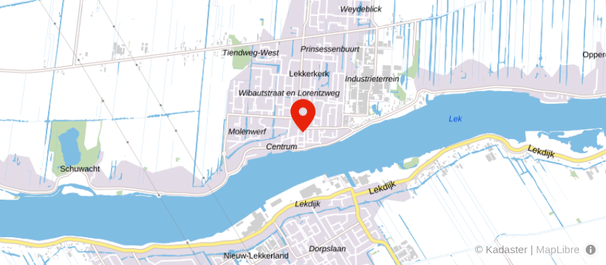 Locatie van De Onderlingen - Lekkerkerk