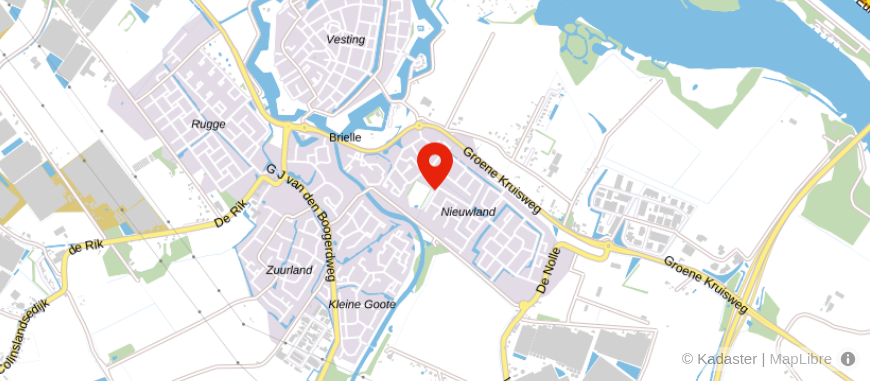 Locatie van Q Makelaars Brielle