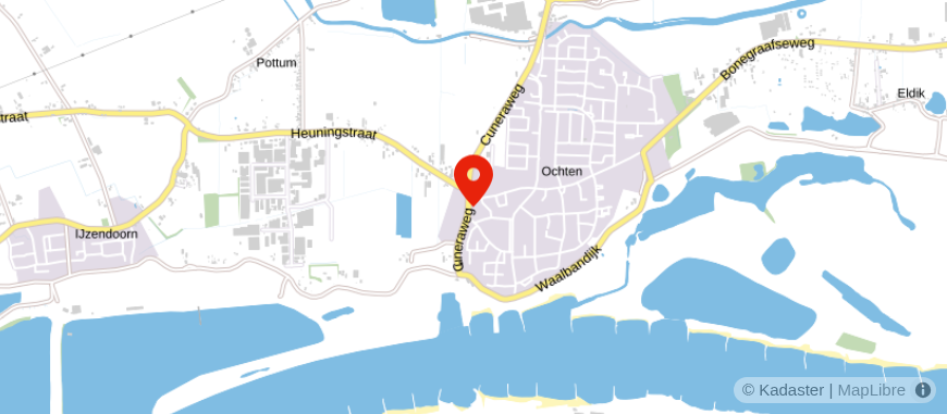 Locatie van Betuwsch Accountants Kantoor