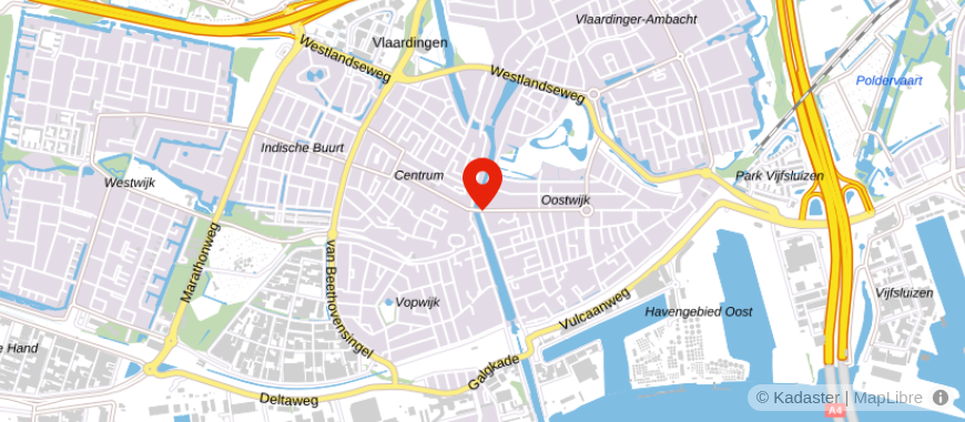 Locatie van De Hypotheker Vlaardingen