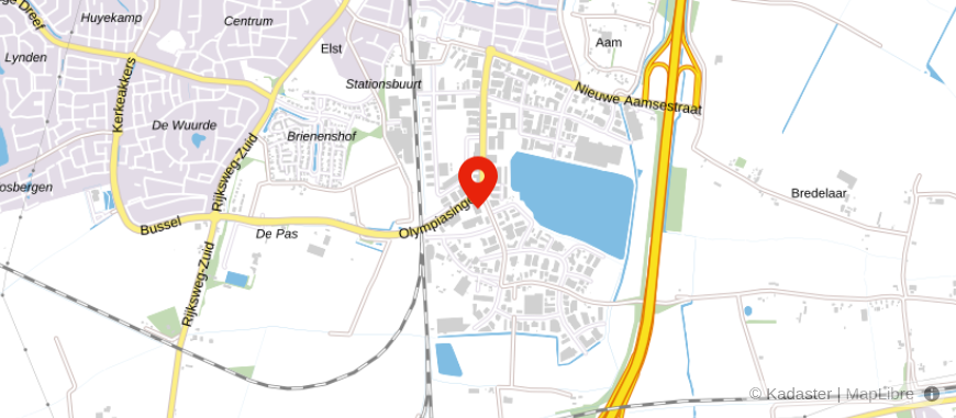 Locatie van Rabobank Elst GLD