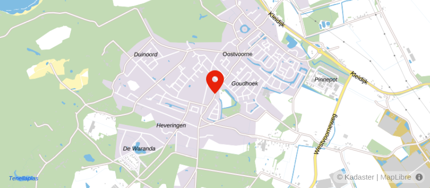 Locatie van Administratiekantoor J.W. van der Linde