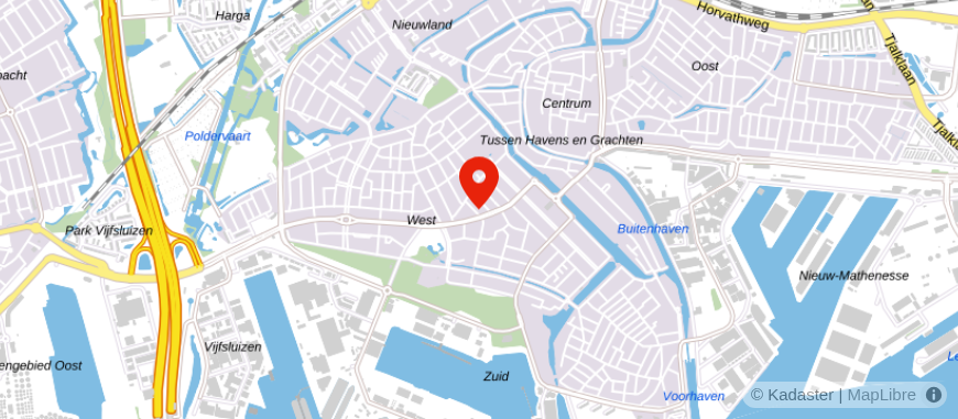 Locatie van Bastiaans & Van Riet Accountants