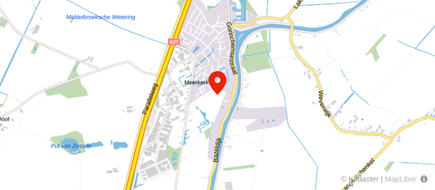 Locatie van Kees Koekkoek Adm. & Advies